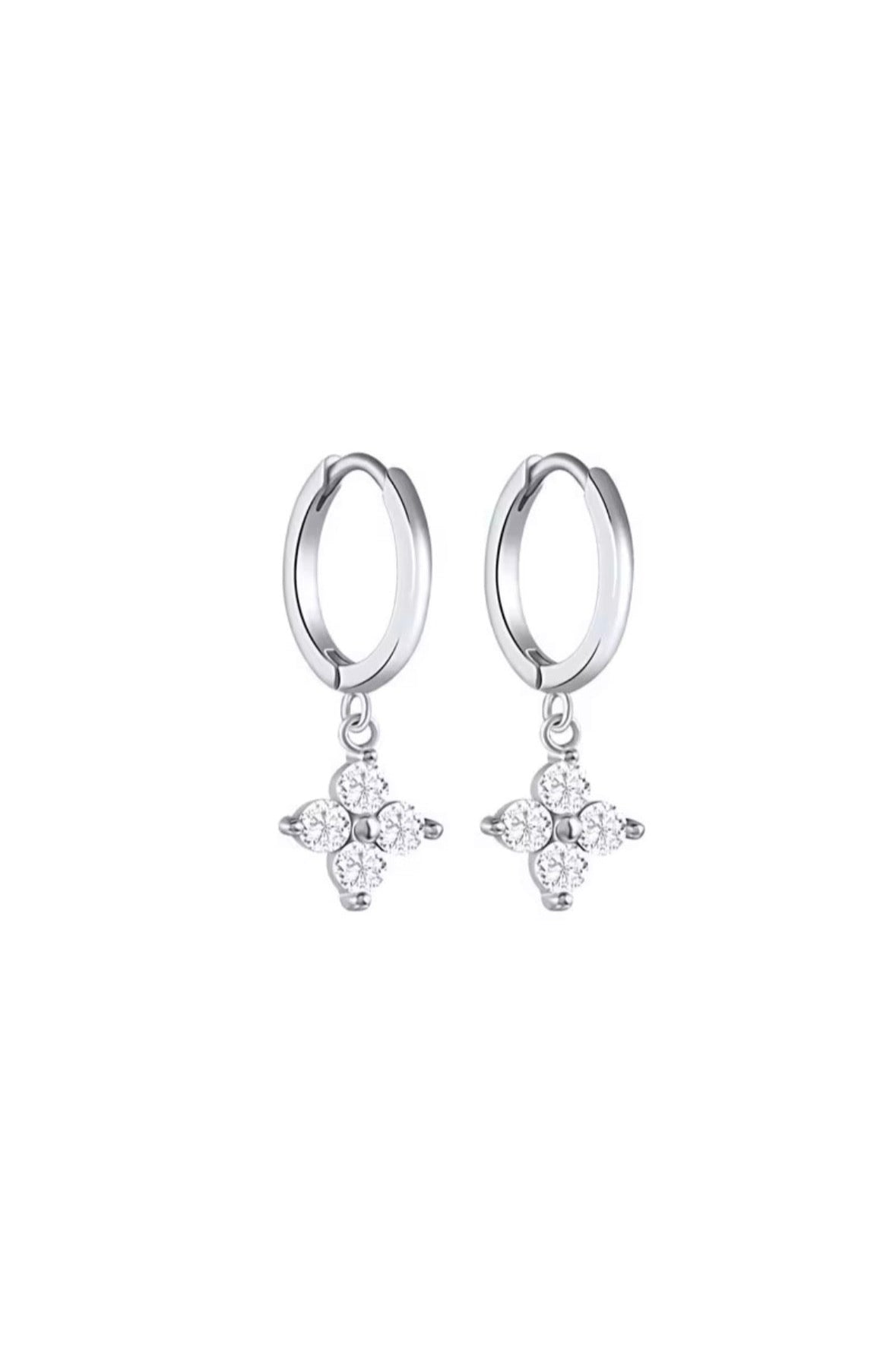 Clover Huggie Earrings MarauxJewellery