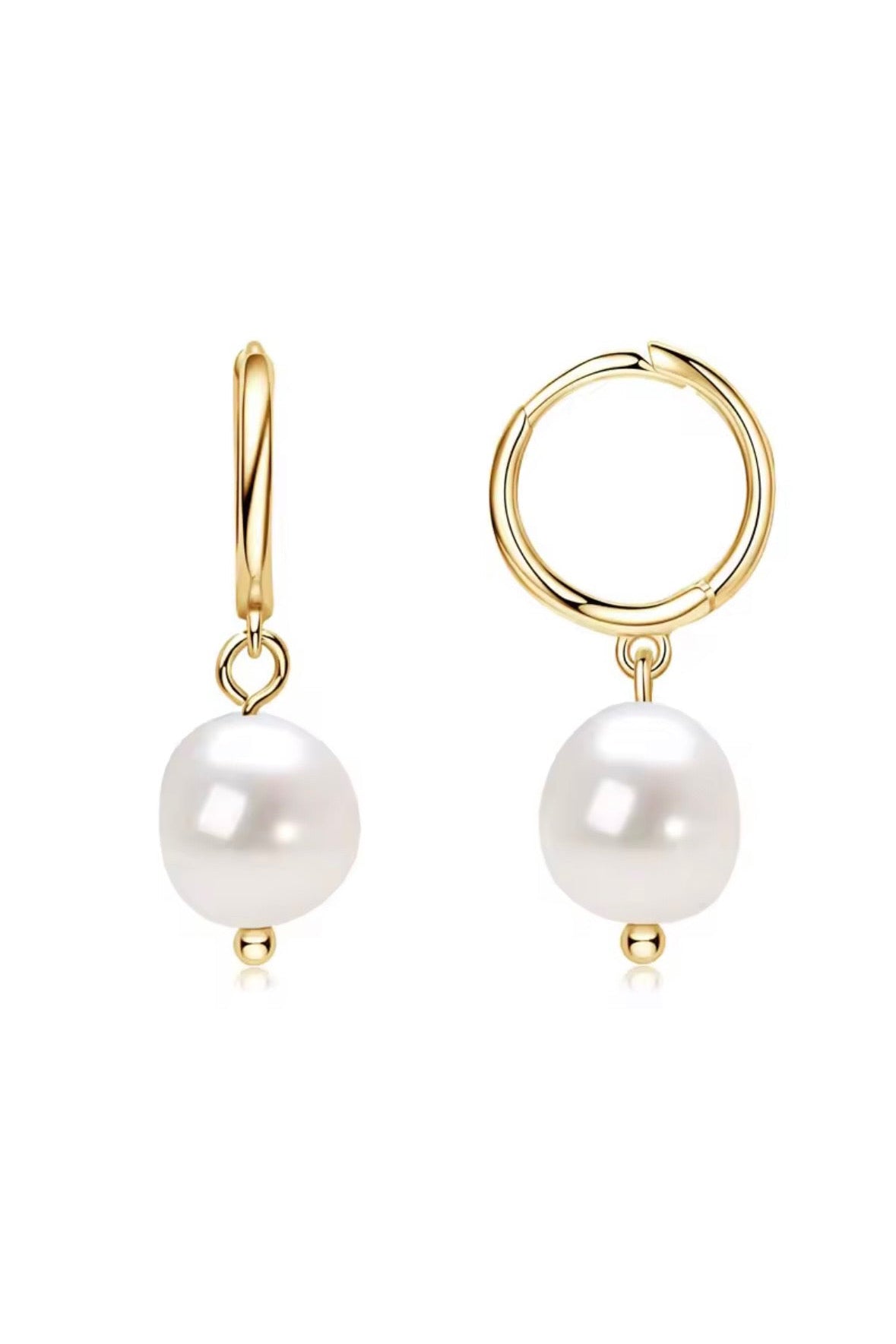 Ané Pearl Huggie Earrings MarauxJewellery