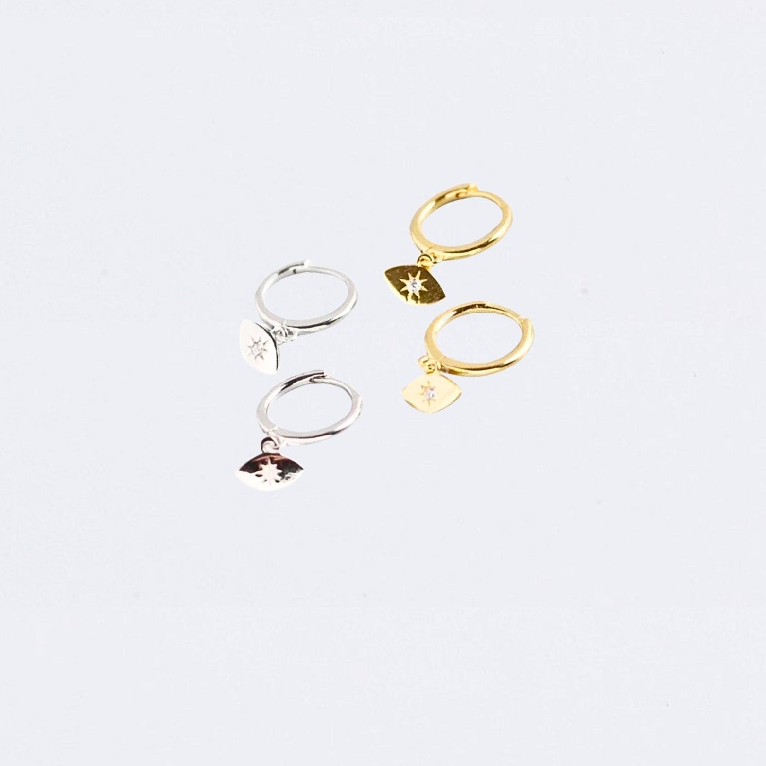 Evil Eye Huggie Earrings MarauxJewellery