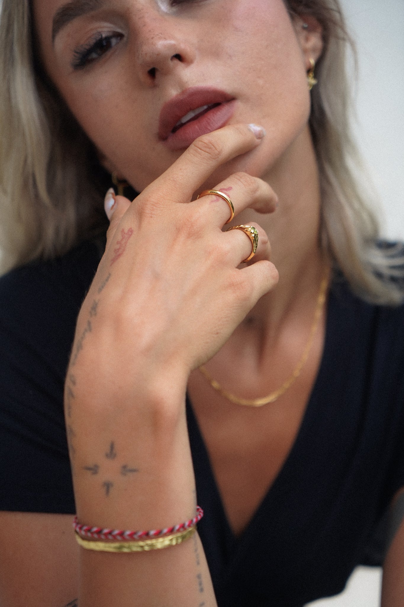 Alexis Ring Light Olive Green MarauxJewellery