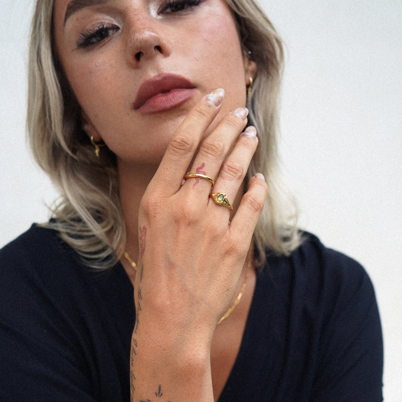 Alexis Ring Light Olive Green MarauxJewellery
