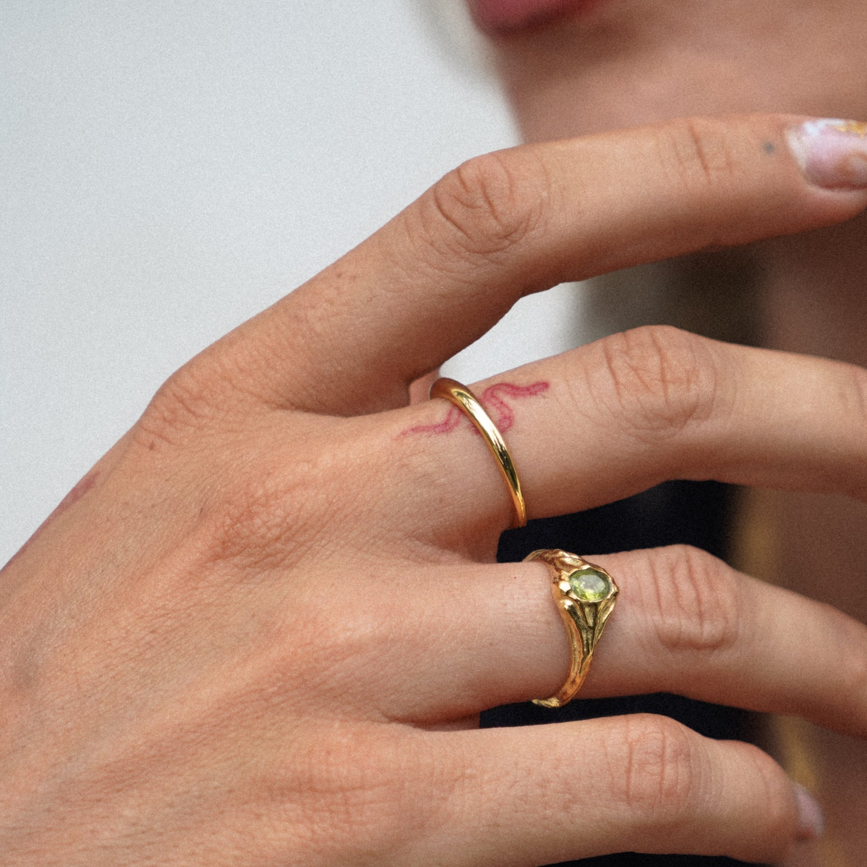 Alexis Ring Light Olive Green MarauxJewellery
