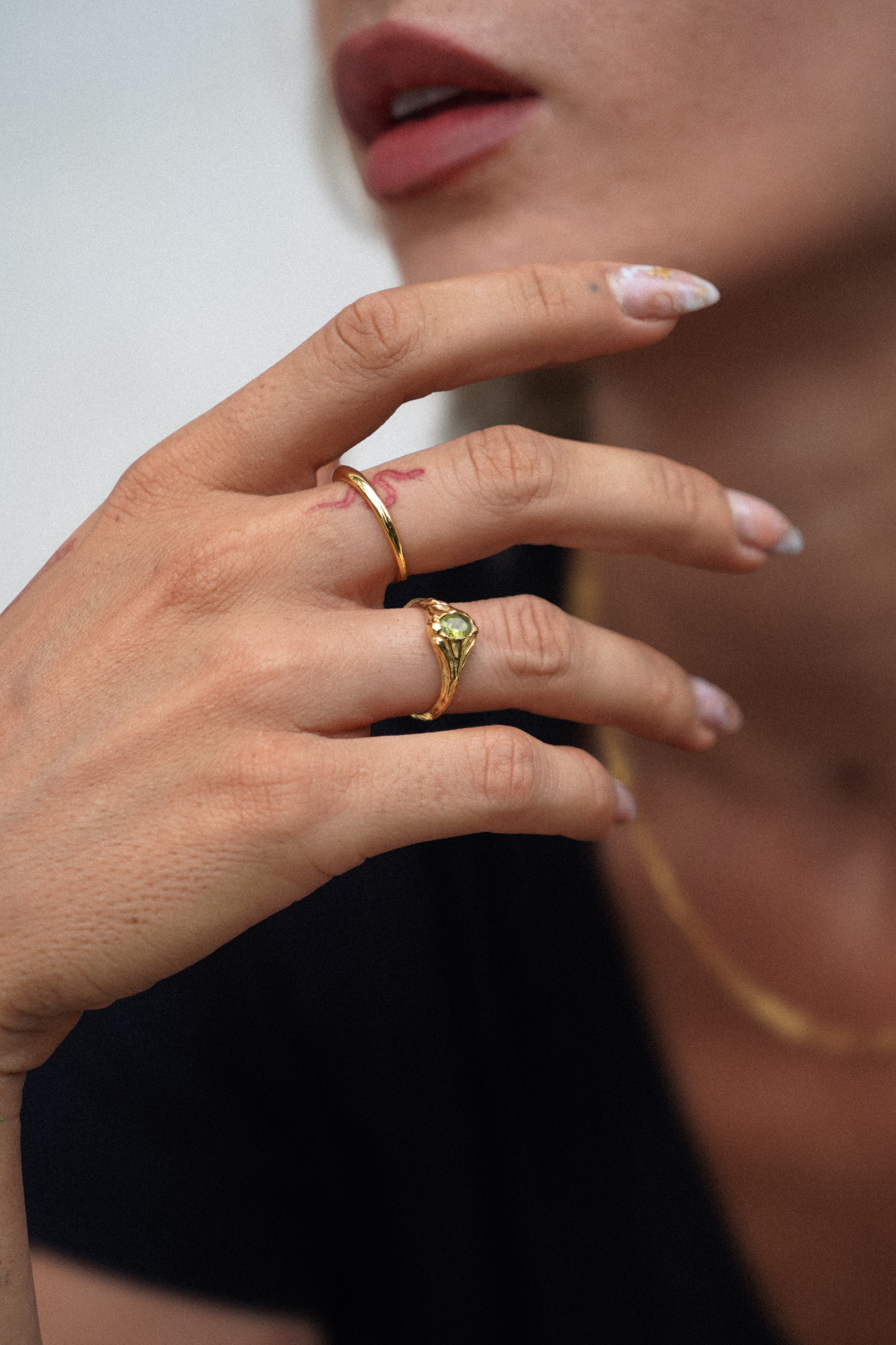 Alexis Ring Light Olive Green MarauxJewellery