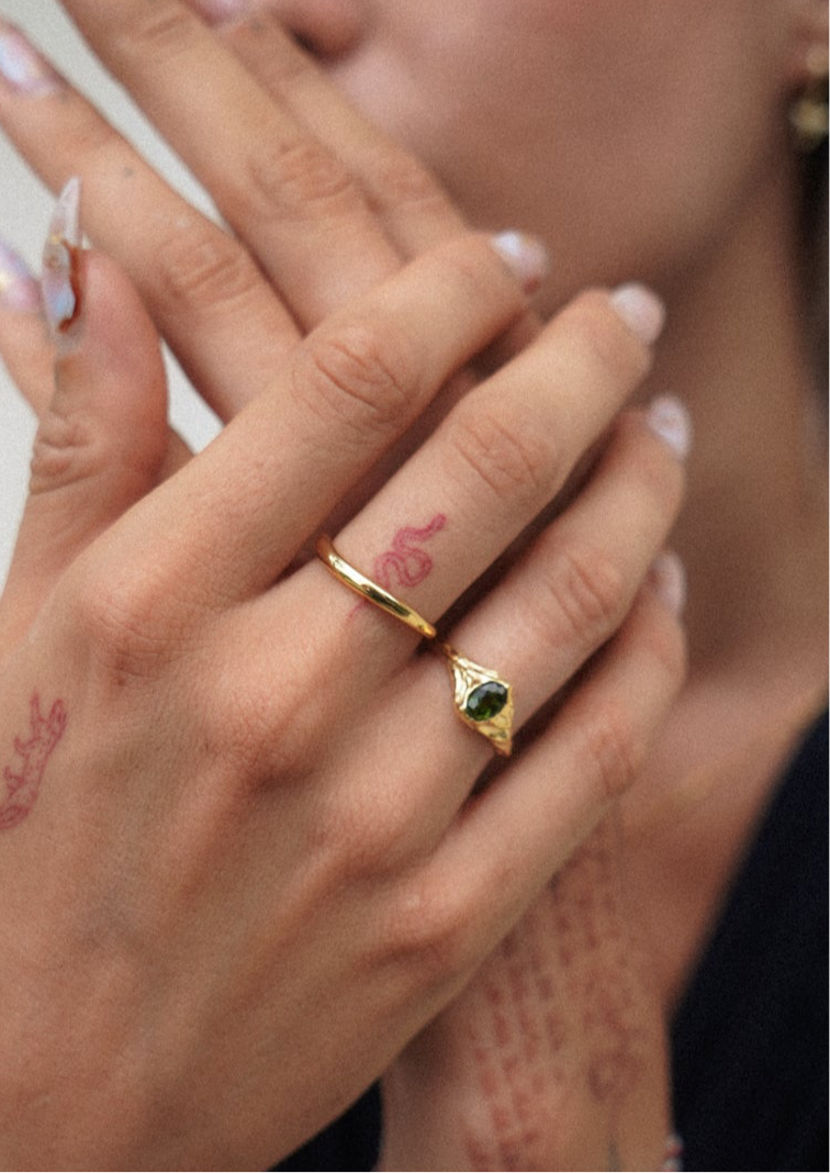 Alexis Ring Dark Green