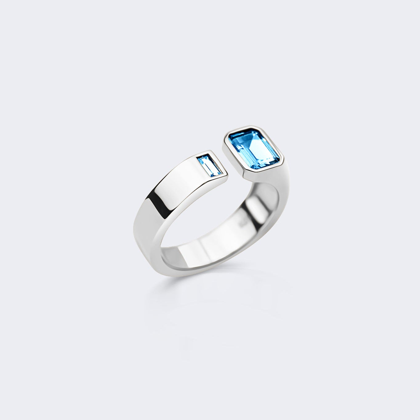 Sterling silver toi et moi ring romantic minimalist style