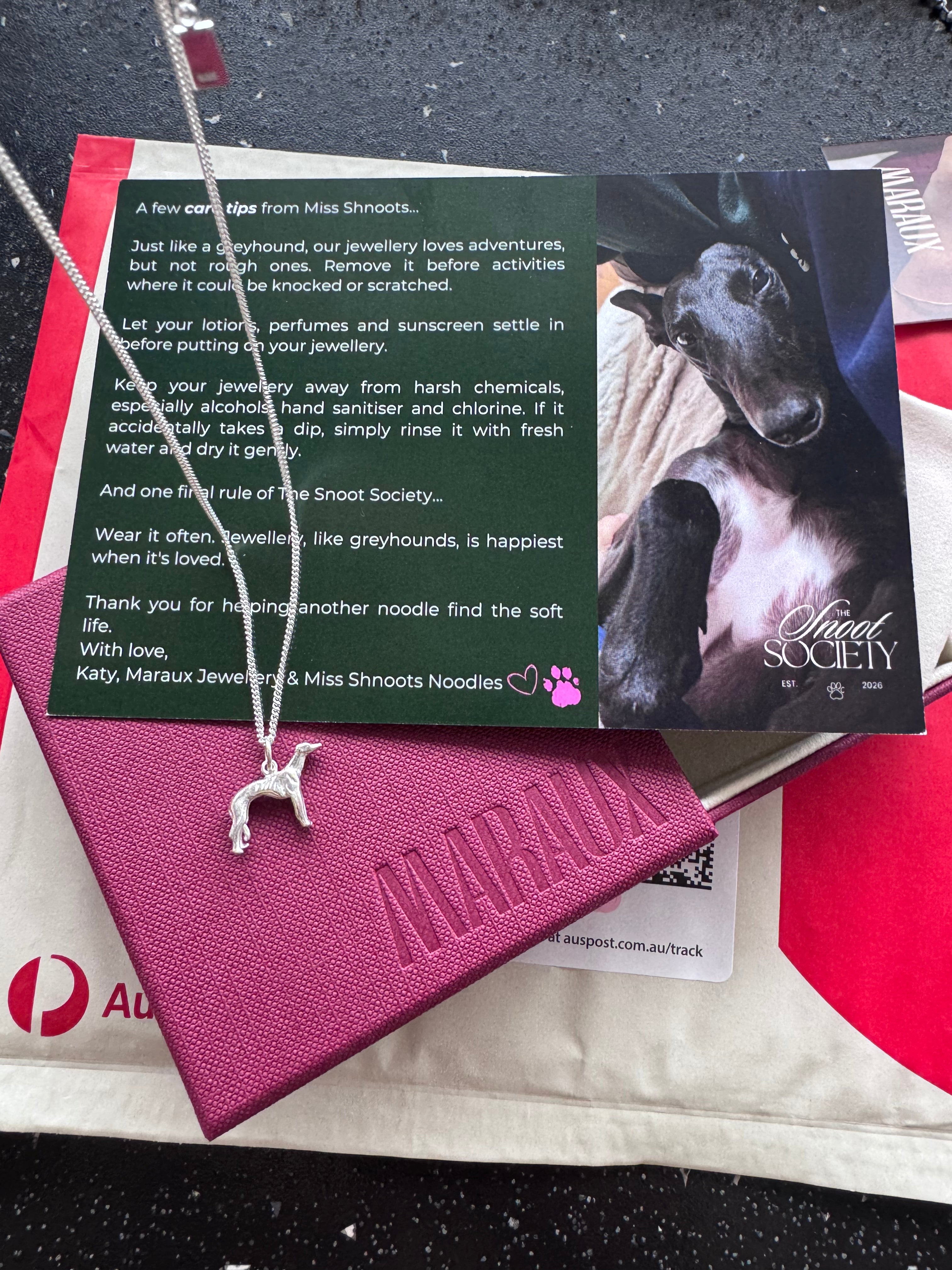 Greyhound Rescue Necklace - Snoot Society