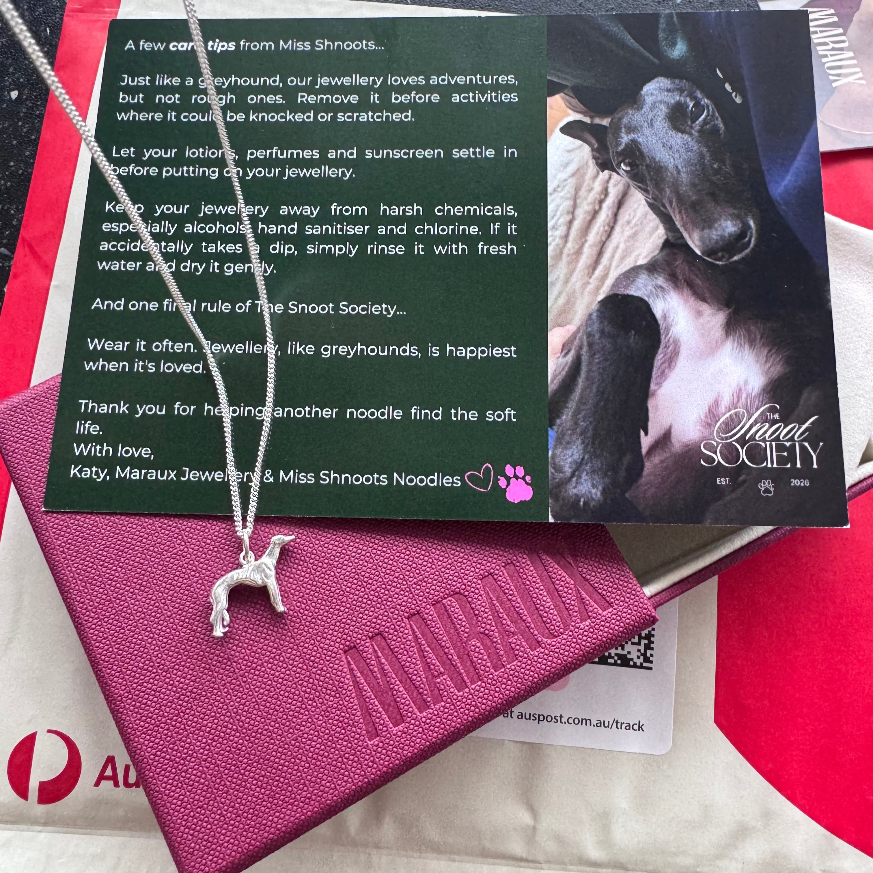 Greyhound Rescue Necklace - Snoot Society