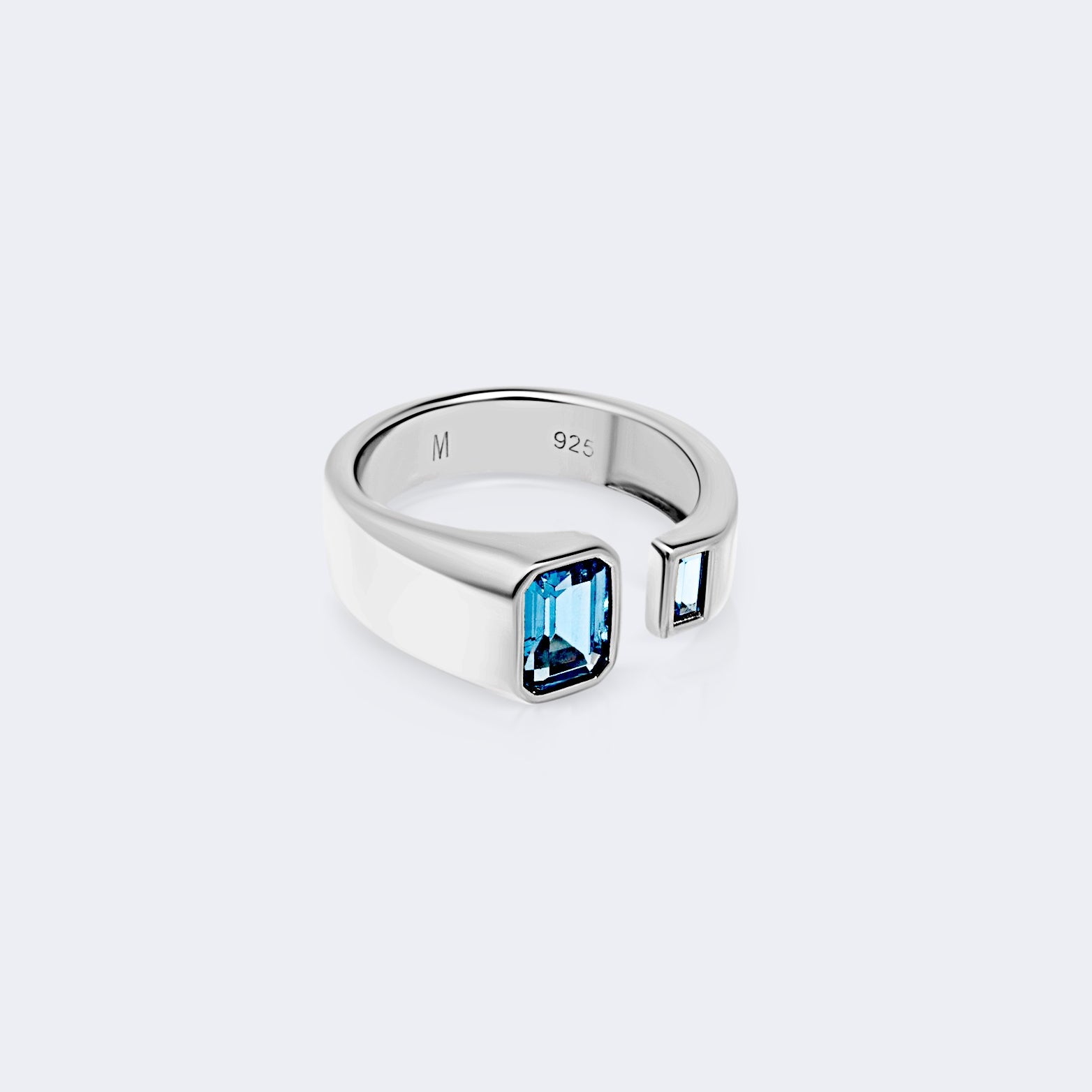 Sterling silver toi et moi ring romantic minimalist style