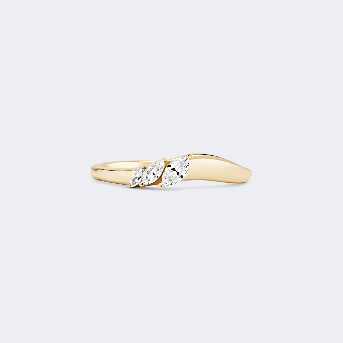Sarina ring in gold vermeil elegant minimalist design