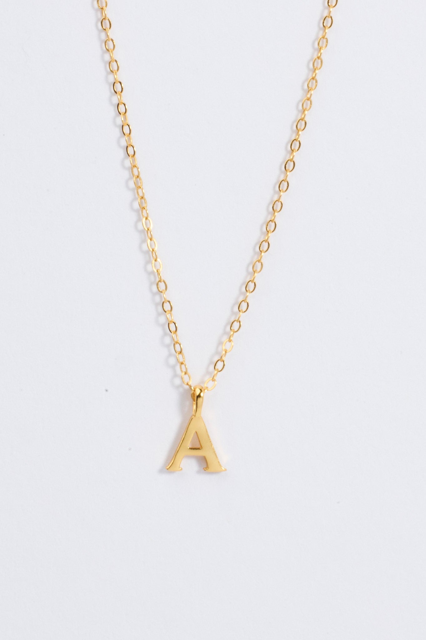 Minimal Letter Initial A-Z pendant & chain MarauxJewellery