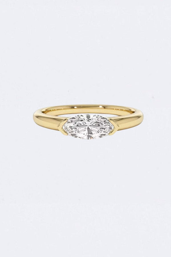 Bethany East to West set ring Maraux Jewellery bezel ring for her