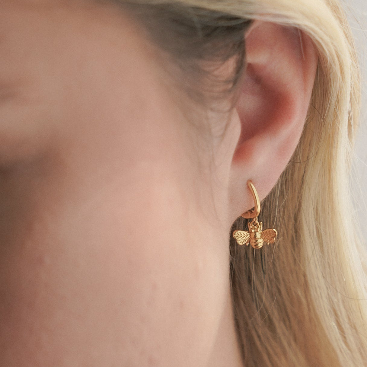 Queen Bee Huggie Earrings MarauxJewellery