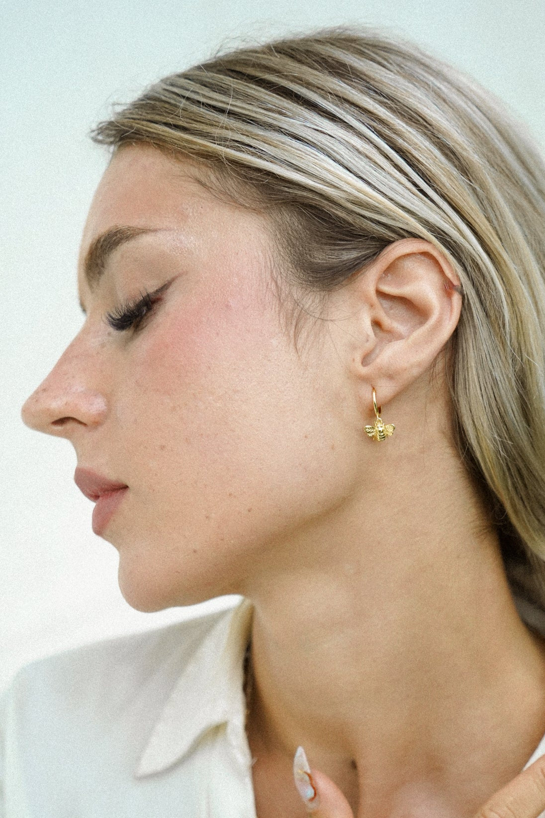 Queen Bee Huggie Earrings