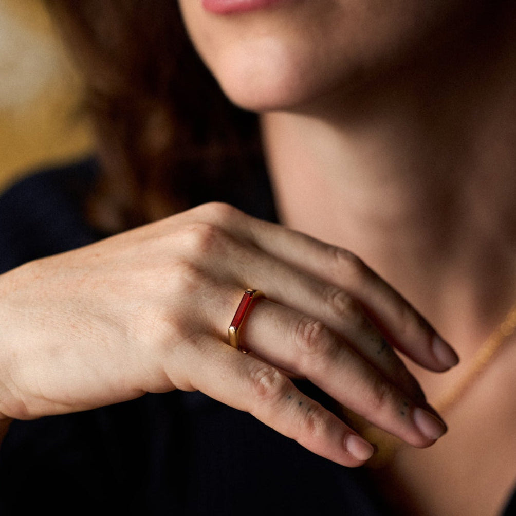 Maraux Classic Soho Deep Red Ring MarauxJewellery