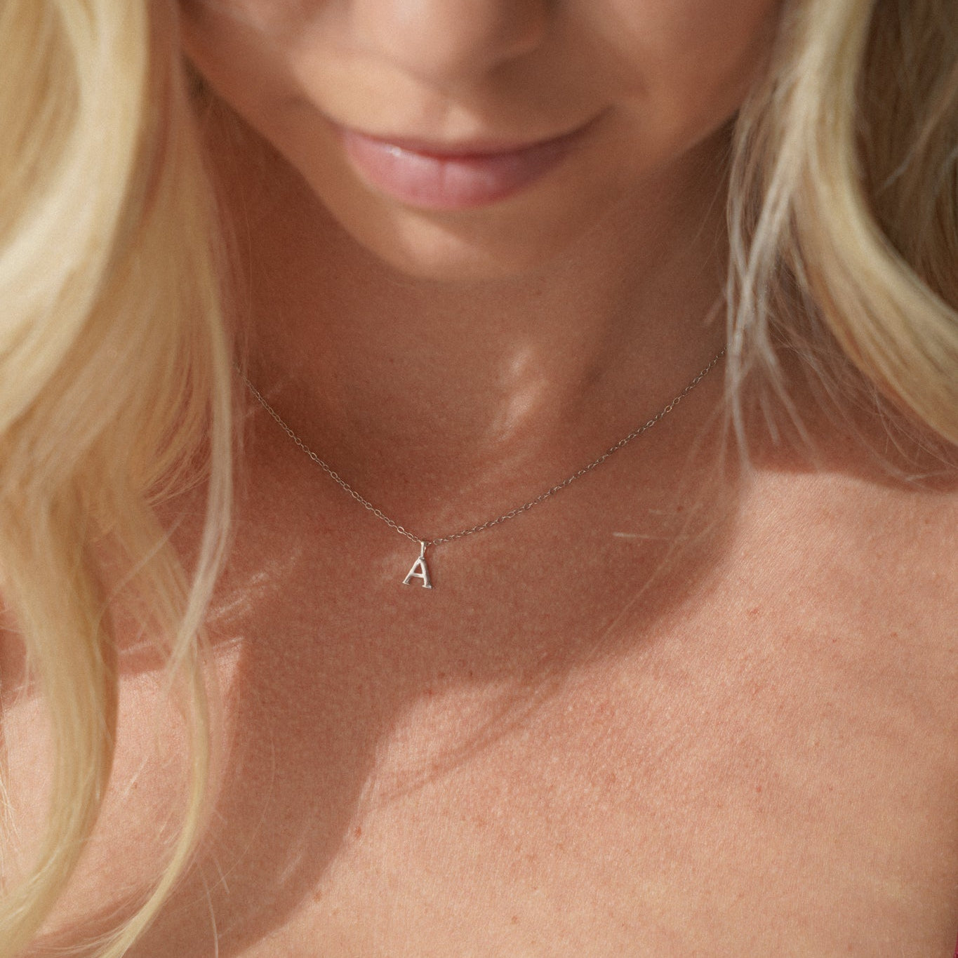 Minimal Letter Initial A-Z pendant & chain MarauxJewellery