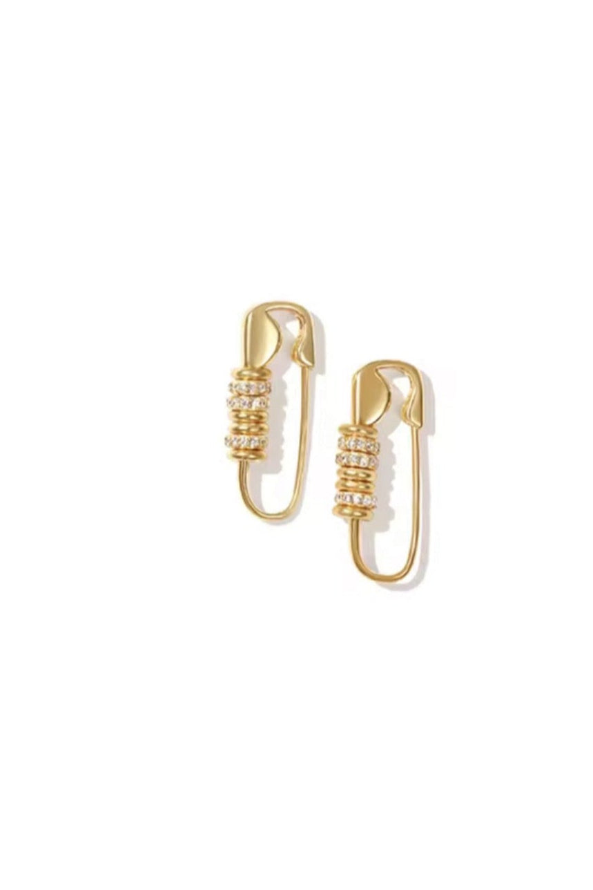 Safety Pin Earrings MarauxJewellery