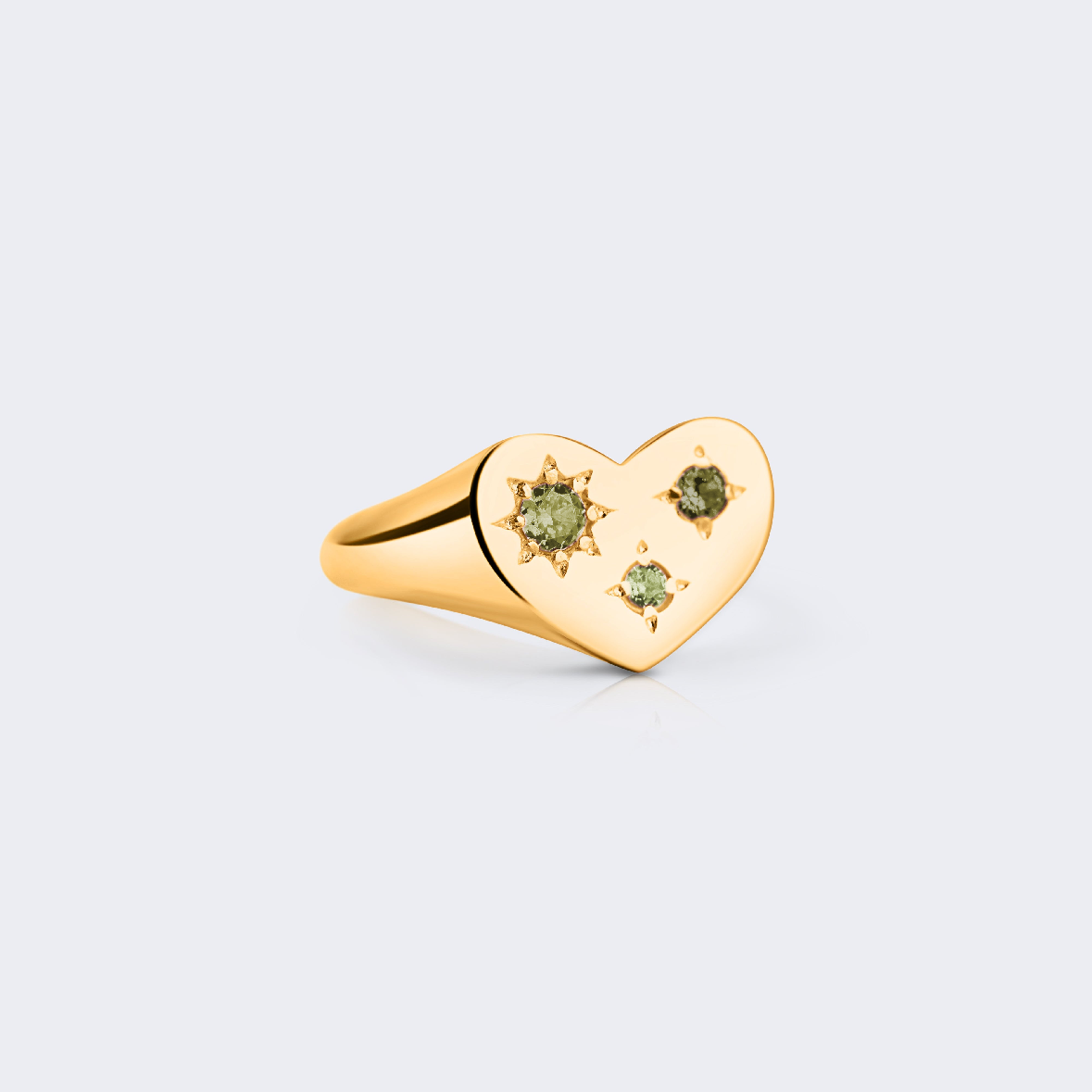 Sophie Green Heart Signer Ring