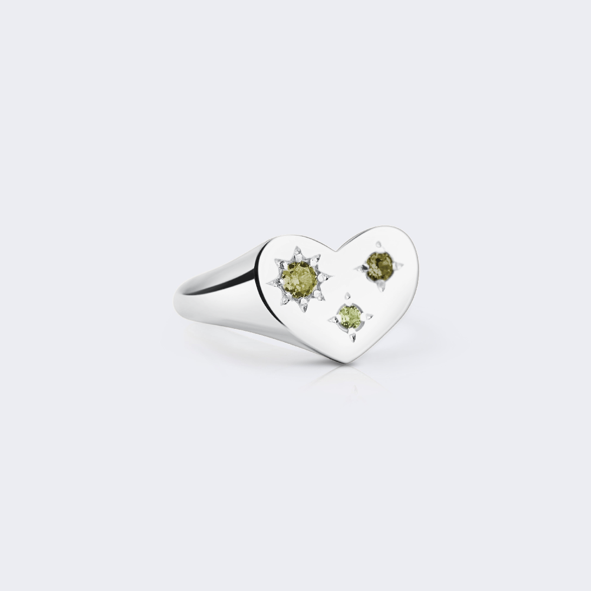 Sophie Green Heart Signer Ring
