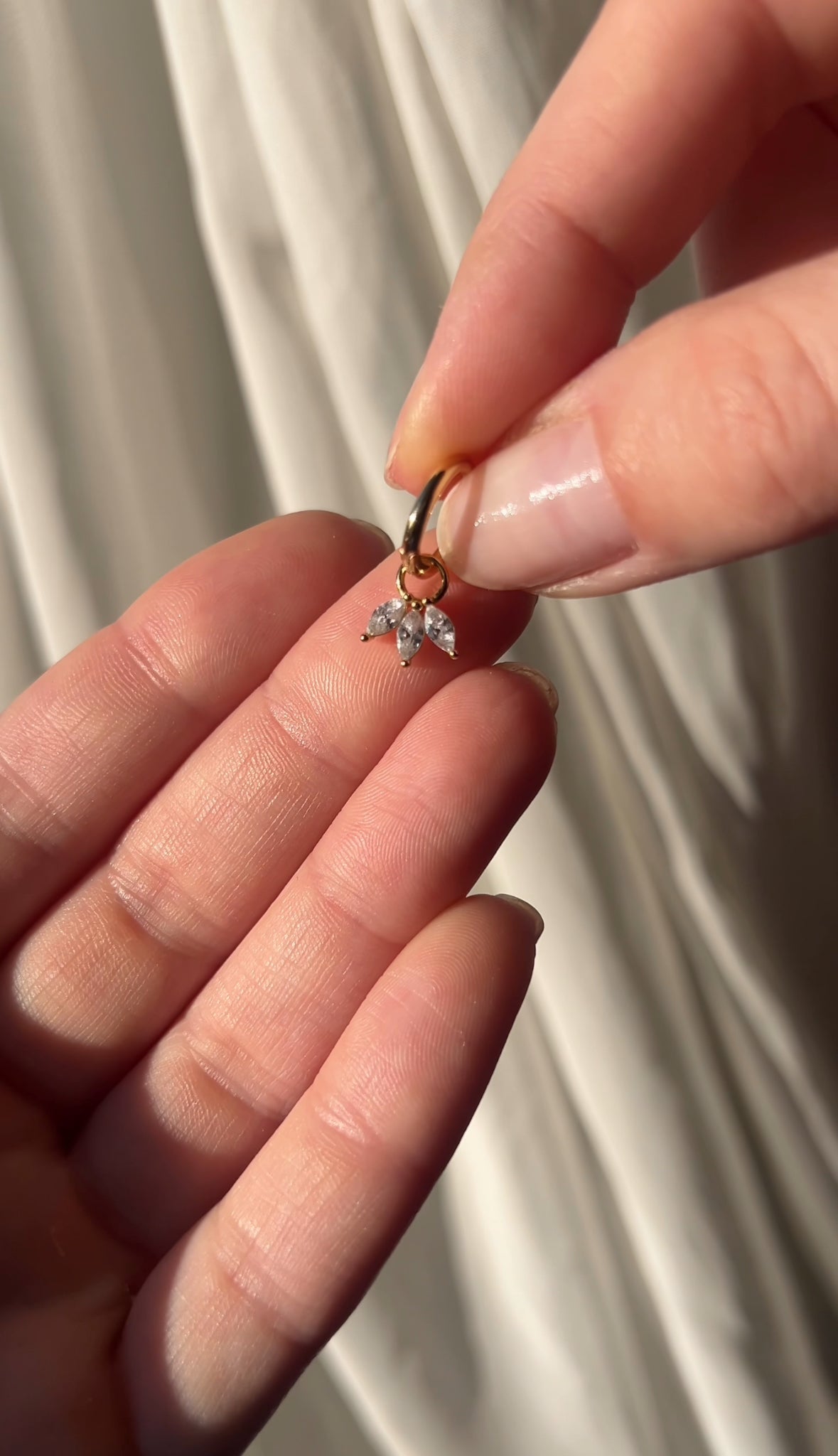 Lotus Huggie Earrings