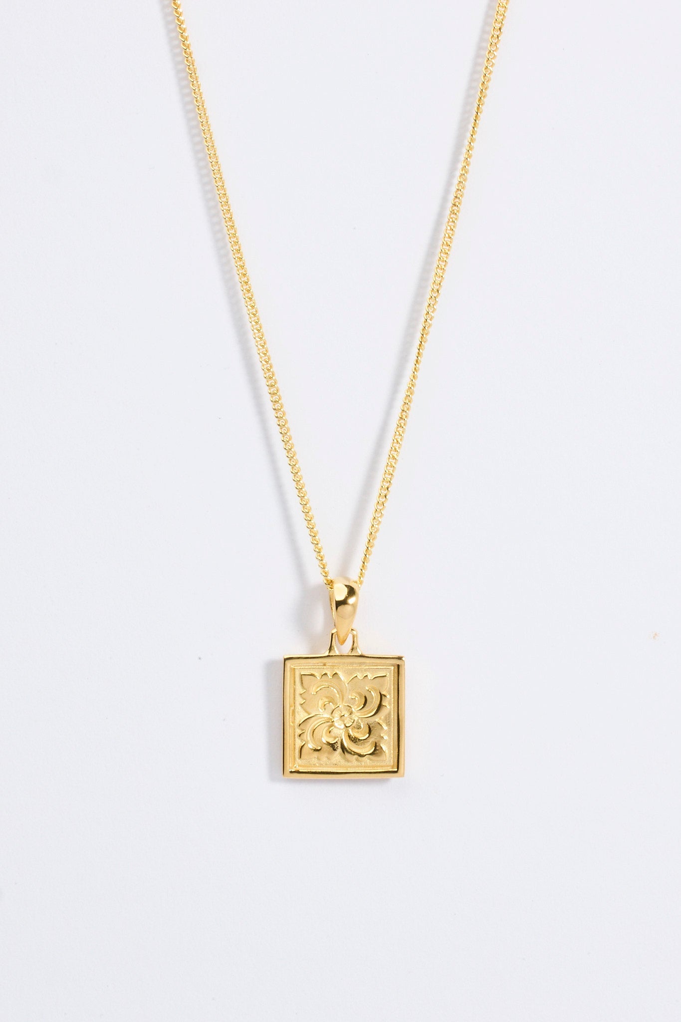 Temple Flower Square Necklace MarauxJewellery