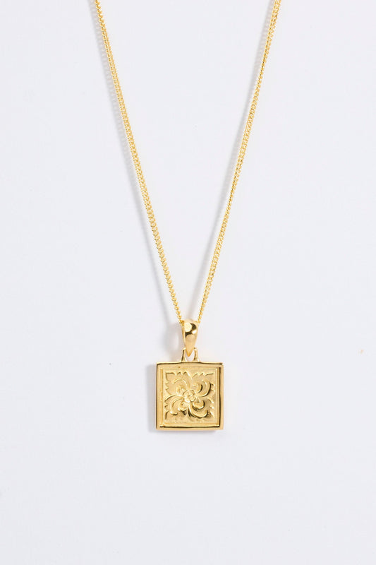 Temple Flower Square Necklace MarauxJewellery