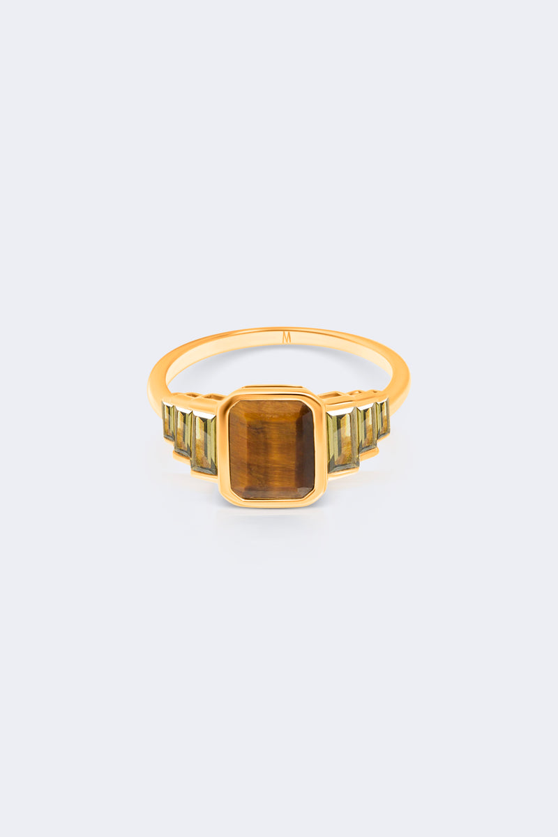 tiger lily ring Tiger Lily Art Deco Inspired Ring 7 / Gold