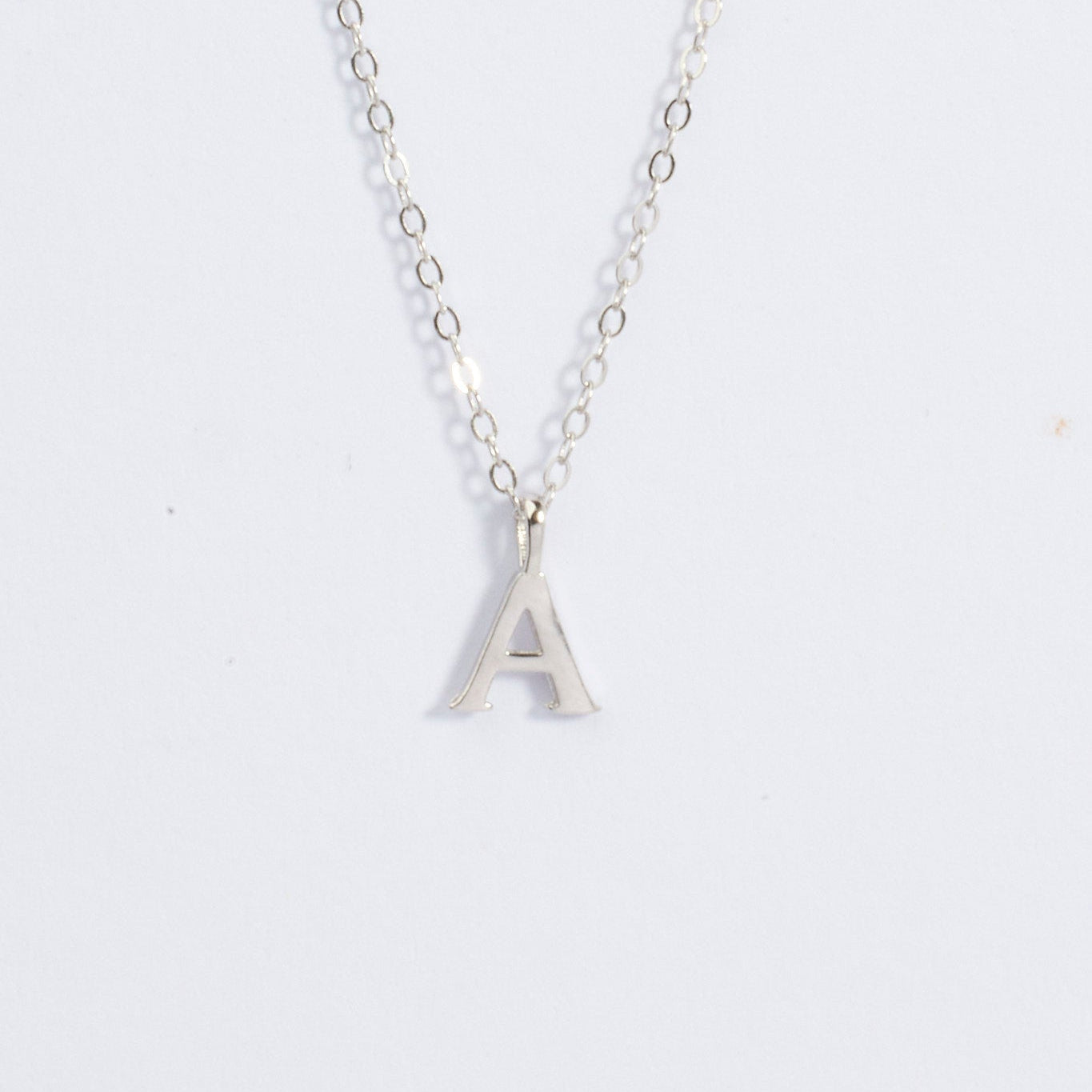 Minimal Letter Initial A-Z pendant & chain MarauxJewellery