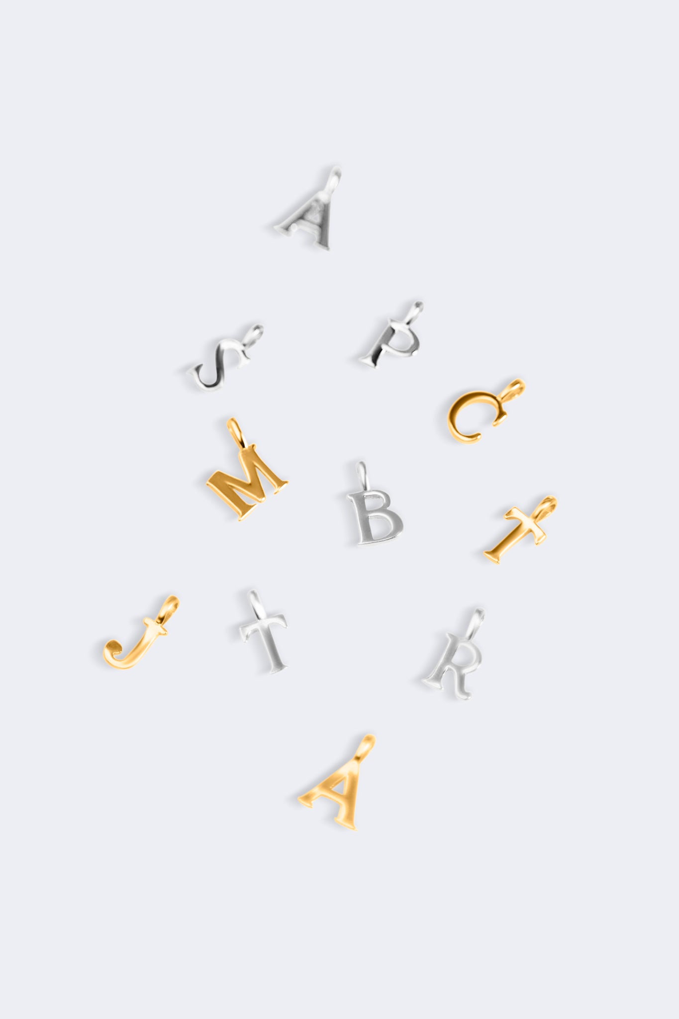 Minimal Letter Initial A-Z pendant & chain