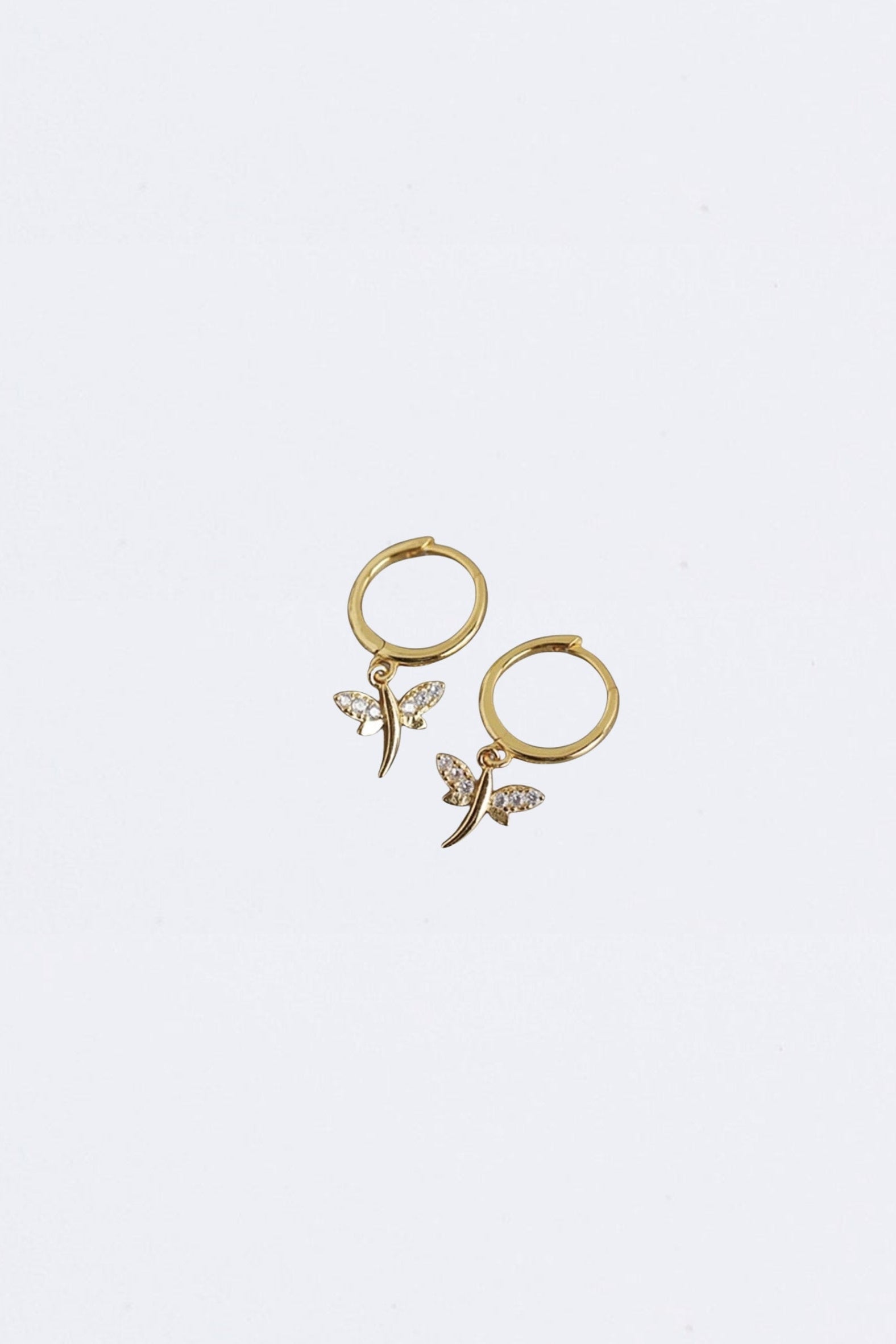 Dragonfly Huggie Earrings MarauxJewellery