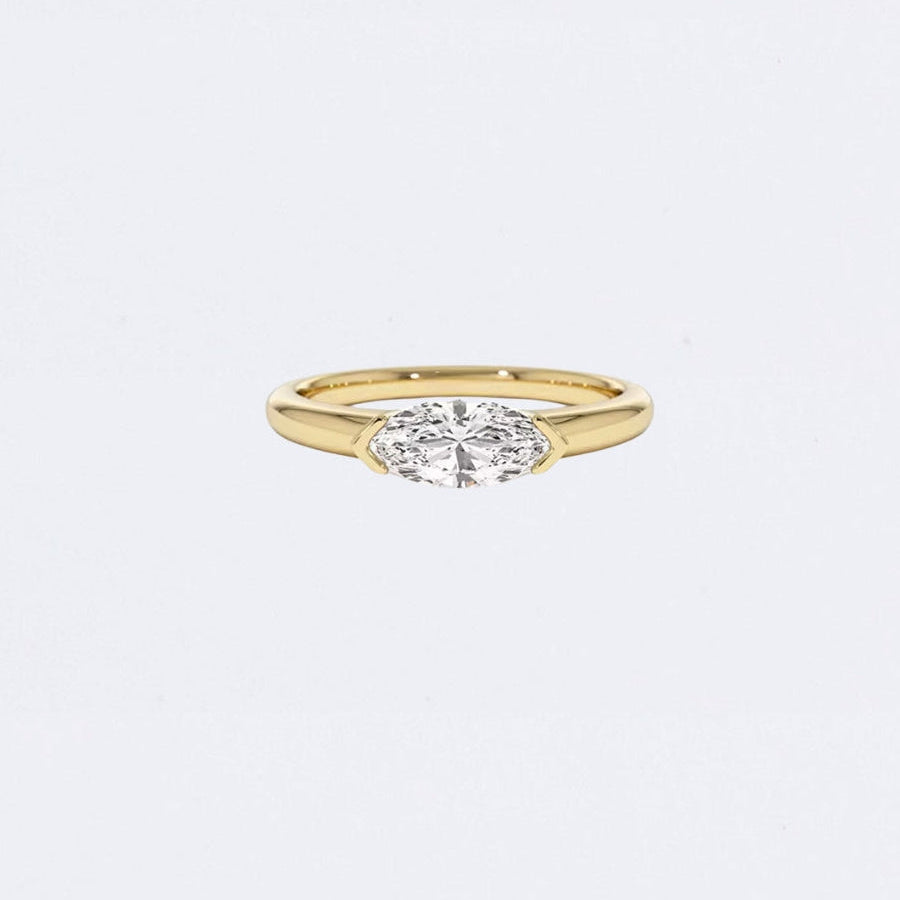 Bethany East to West set ring Maraux Jewellery bezel ring for her