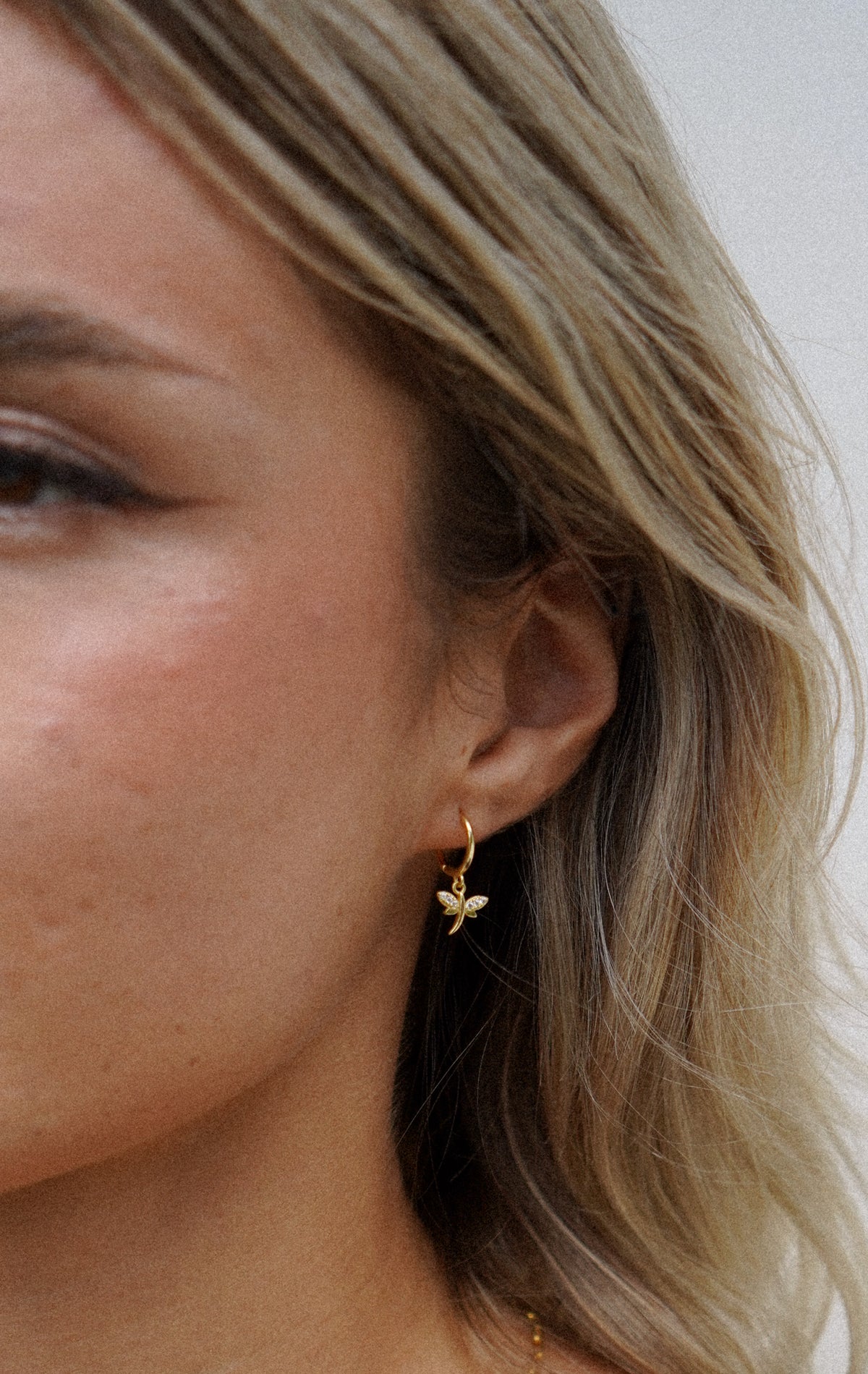 Dragonfly Huggie Earrings
