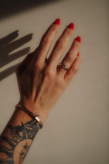 Olivia Hammered Cuff Bracelet MarauxJewellery