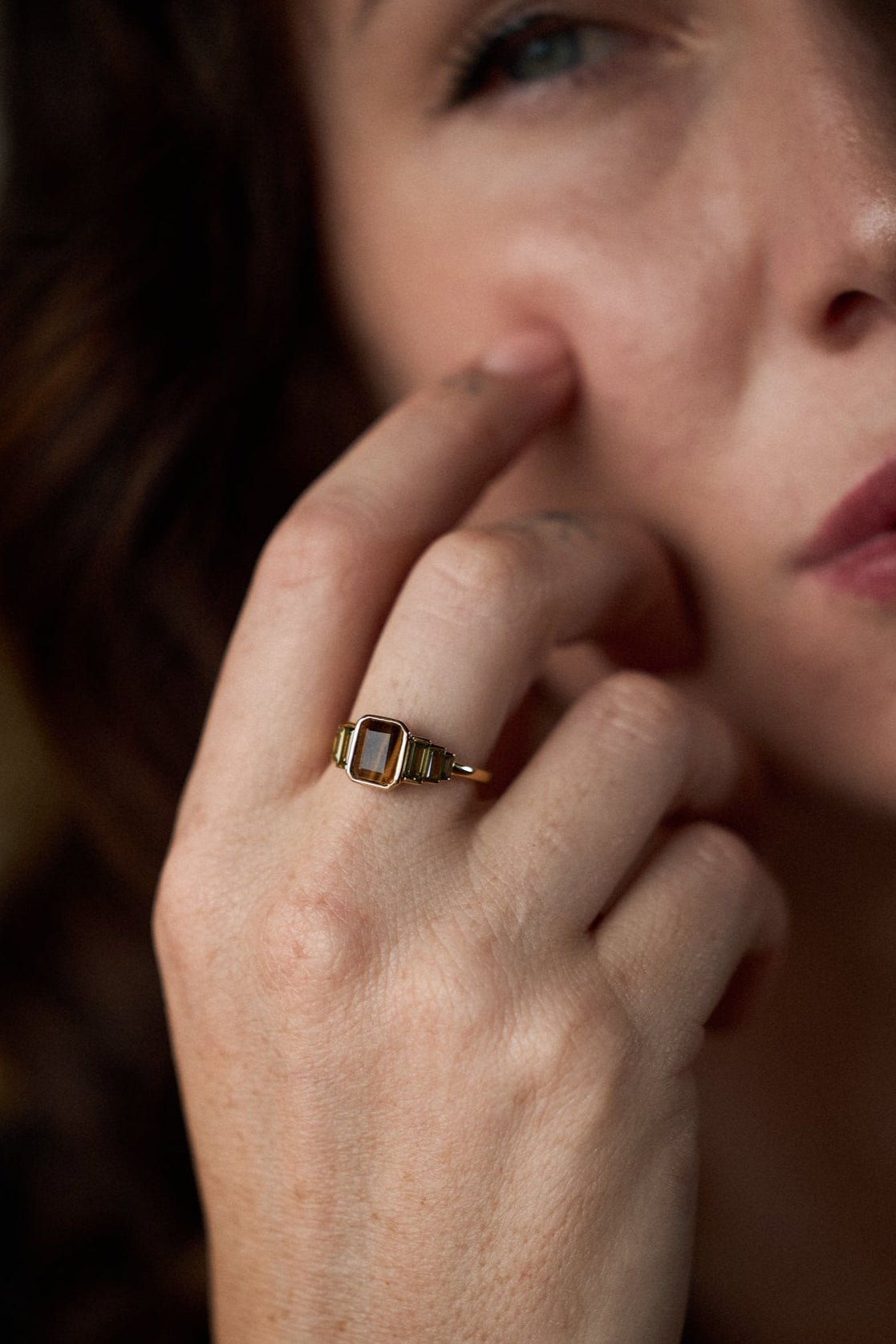 Maraux Tiger Lily Art Deco Inspired Ring