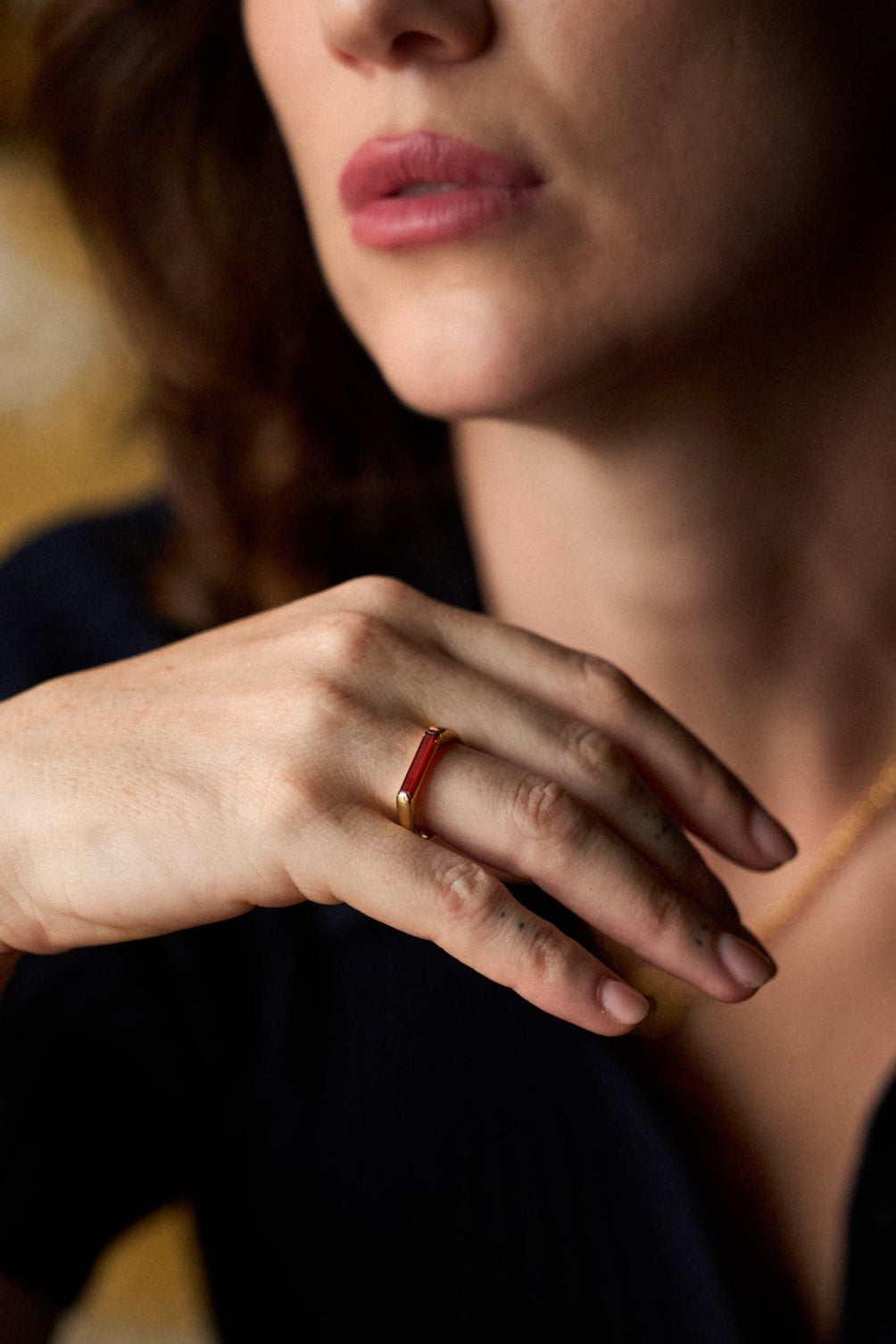 Maraux Classic Soho Deep Red Ring MarauxJewellery