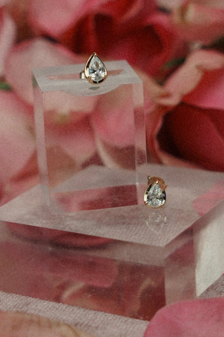 Valentine Pear Shaped Studs MarauxJewellery