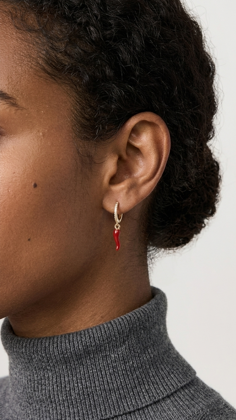 Red Cornicello Hot Chilli Earrings MarauxJewellery