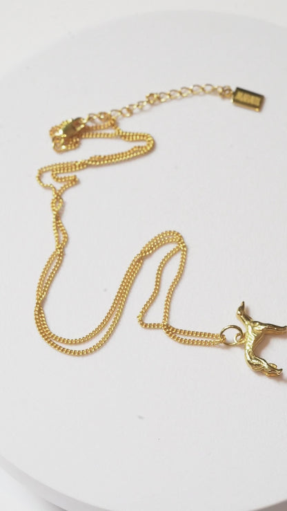 Greyhound Rescue Pendant with Curb Chain