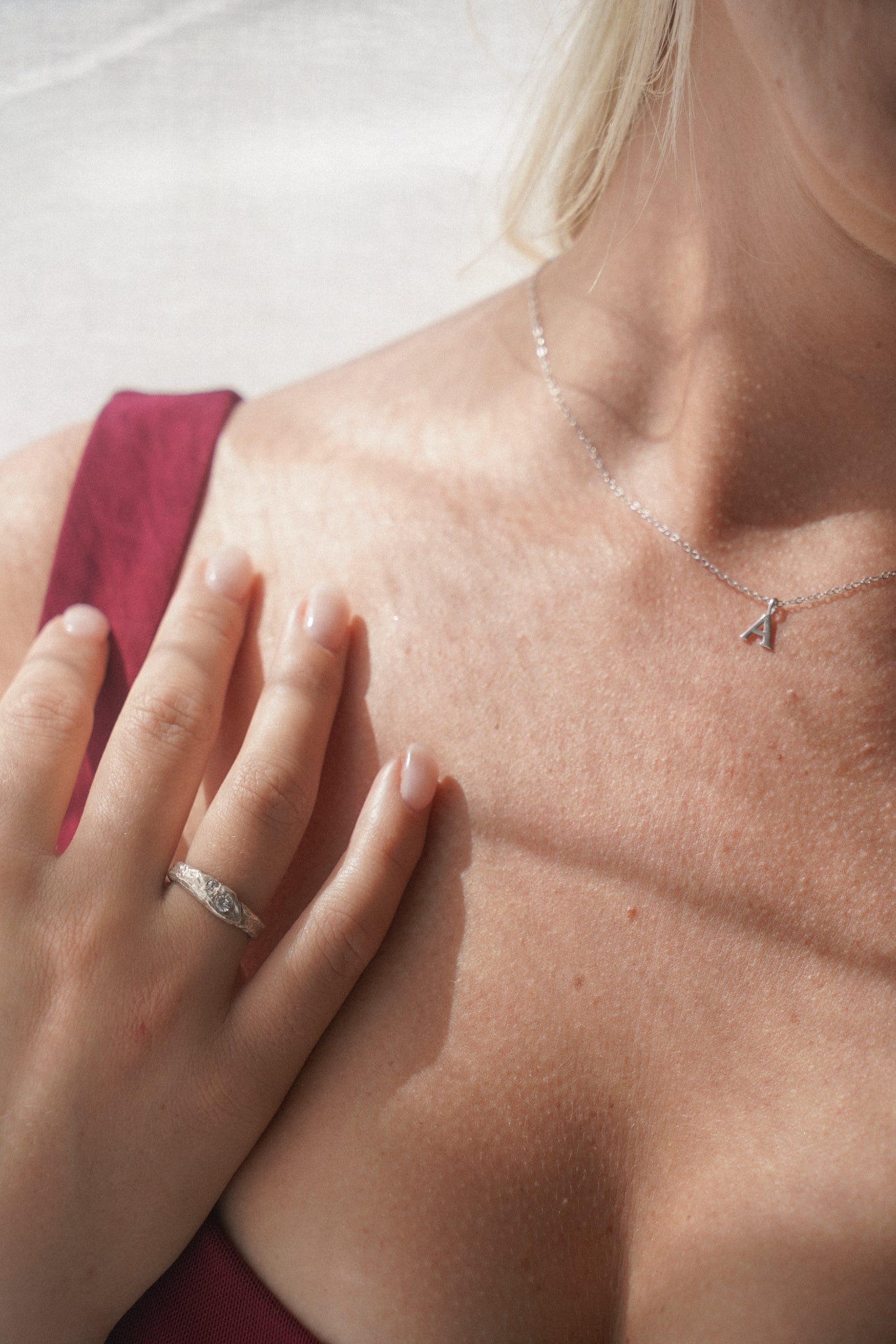 Minimal Letter Initial A-Z pendant & chain MarauxJewellery